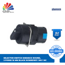 Selector Switch Shemsco Round, 2 Posisi 16 mm Black SCSSRD1611 1 NO 1 NC