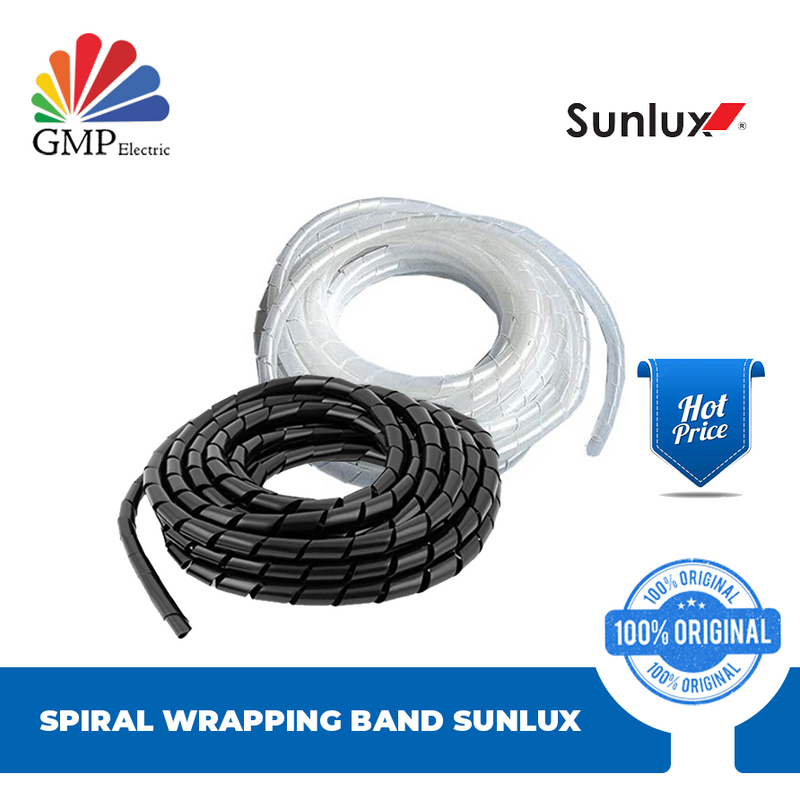 Spiral Wrapping Band Sunlux KS-24 24 mm White @10 meter
