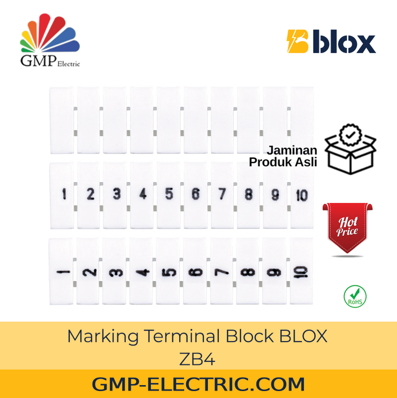 Marking Terminal Blok BLOX ZB4(0) u/ FJ7 White