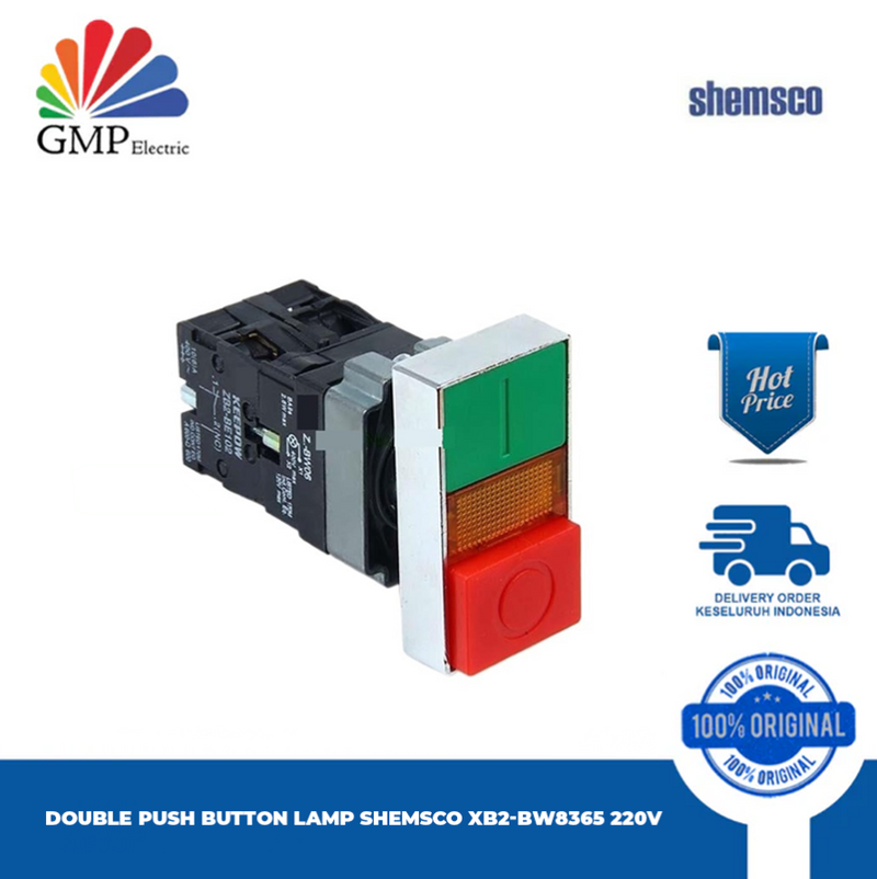 Double Push Button lamp Shemsco XB2-BW8365 220V