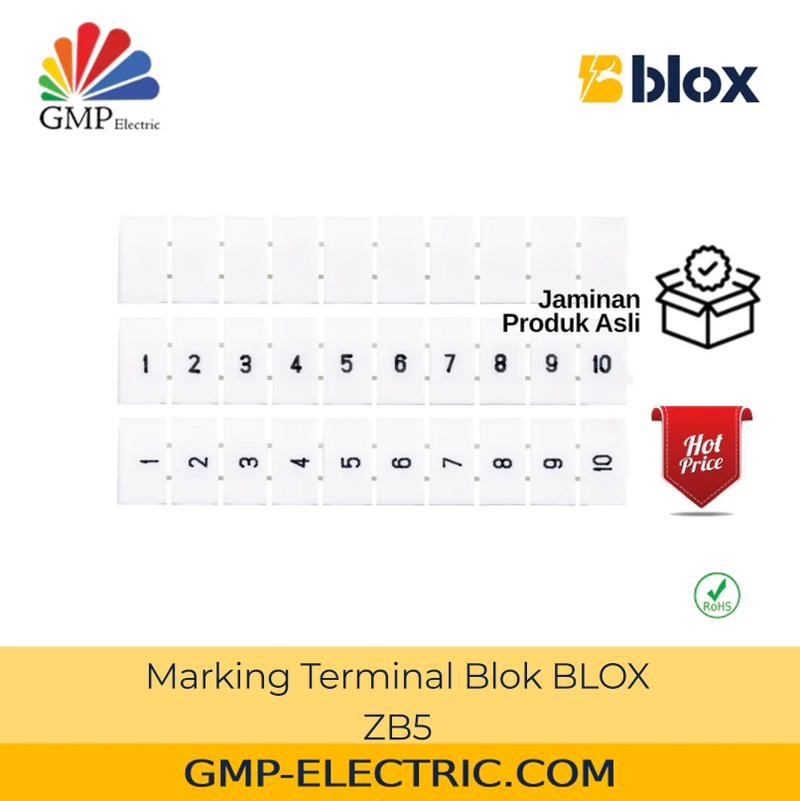 Marking Terminal Blok BLOX ZB5(+24VDC) u/ FJ-3N White