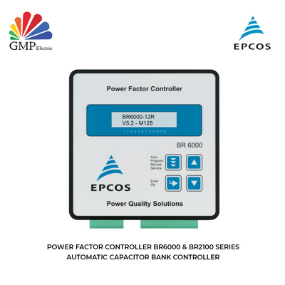 Power Factor Controller BR6000 & BR2100 Series – Automatic Capacitor Bank Controller | BR6000 SERIES 6 STP | BR6000 SERIES 12 STP | BR6000-16ST RELAY 415V | BR2100-8ST RLY