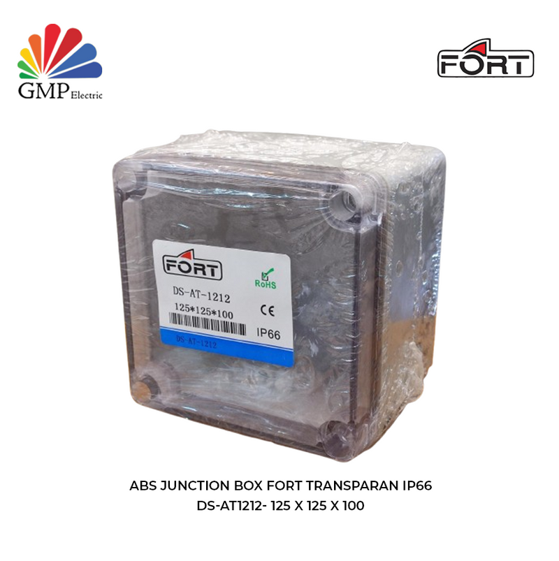 ABS JUNCTION BOX FORT TRANSPARAN IP66 DS-AT1212- 125 x 125 x 100