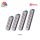 Stop Kontak Broco Lubang Miring 6 Way White OB 15366