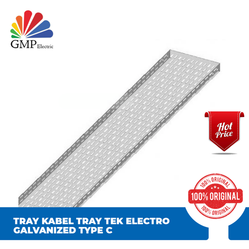 Tray Kabel Tray Tek Electro Galvanized Type C 600x100mm Silver
