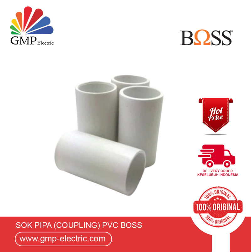 Sok Pipa (Coupling) PVC Boss 20mm B242/20WE White