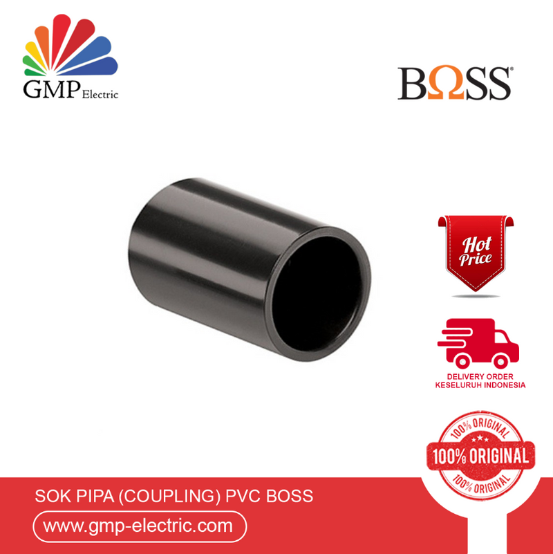 Sok Pipa (Coupling) PVC Boss 20mm B242/20BK Black