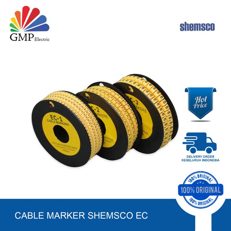 Cable Marker Shemsco EC-1-5 (Angka 1) yellow L 0.75-3.5mm
