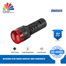 Buzzer SCB-16mm-220Vac Red Shemsco