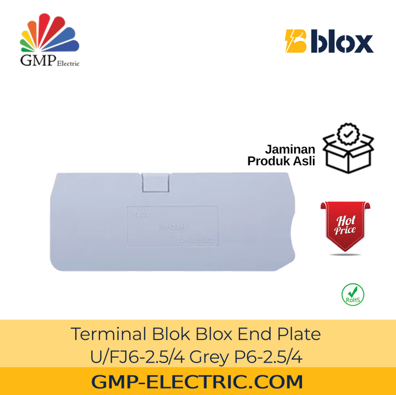 Terminal Blok Blox End Plate U/FJ6-2.5/4 Grey P6-2.5/4