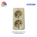 Stop Kontak Uticon ST-128 2 Lubang Cream OB