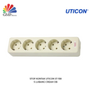 Stop Kontak Uticon ST-158 5 Lubang Cream OB