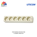 Stop Kontak Uticon ST-168 6 Lubang Cream OB