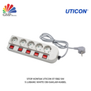 Stop Kontak Uticon ST-1582 SW 5 Lubang White OB+Saklar+Kabel