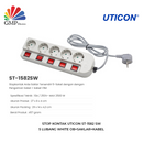 Stop Kontak Uticon ST-1582 SW 5 Lubang White OB+Saklar+Kabel