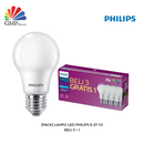 [PACK] Lampu LED Philips E-27 G3 8-70W White [3+1]
