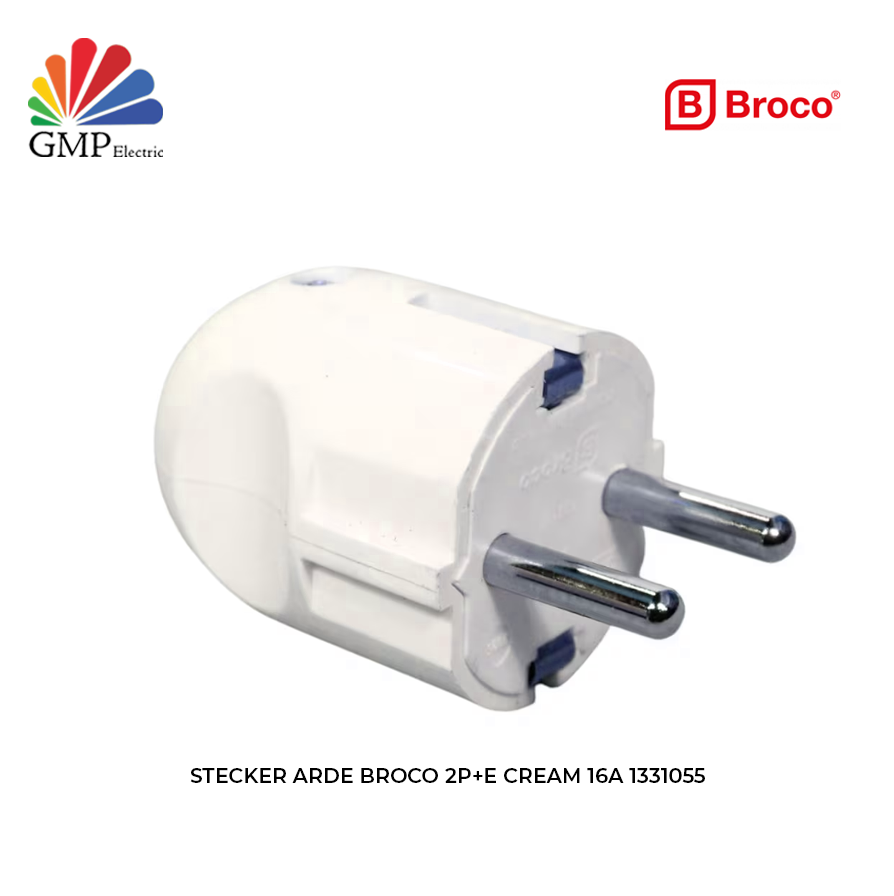 Stecker Arde Broco 2P+E Cream 16A 1331055