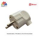 Stecker Arde L Type Broco  2P+E Putih 16A 1331255