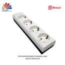 Stop Kontak Broco 1534055 4 Way Black-White OB