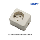 Stop Kontak Uticon ST-118 1 Lubang Cream OB