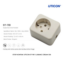Stop Kontak Uticon ST-118 1 Lubang Cream OB