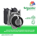 Selector Switch Schneider XB4-BG33 22 mm Metal Key Stay PutKey Switch 3 pos di tengah,
