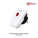 Stecker/Plug Broco 1331165 2P+E White W/ Switch+Lamp