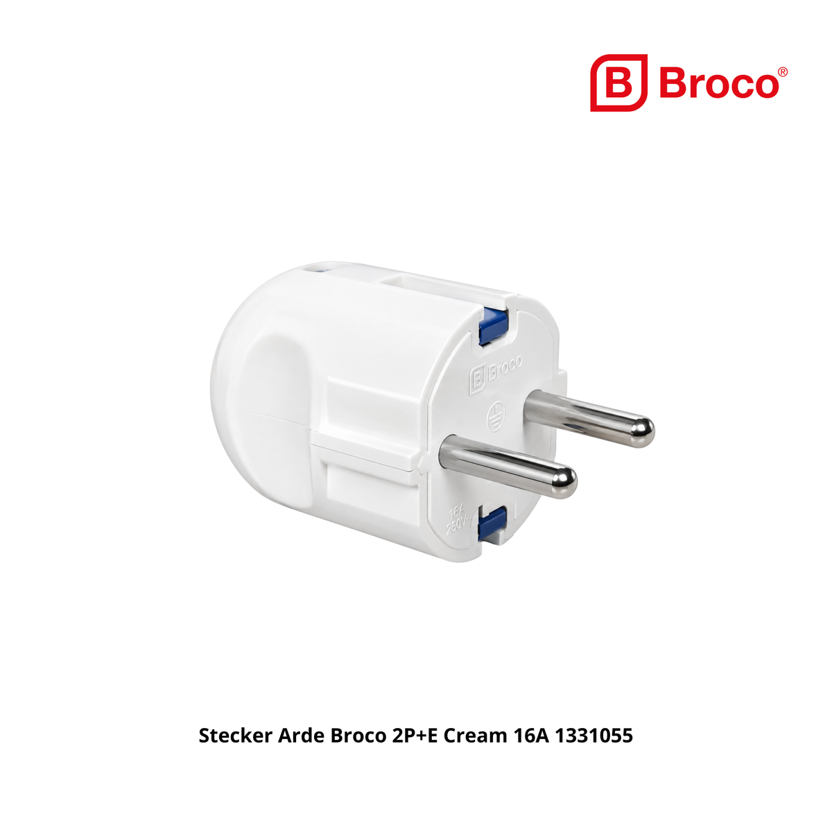 Stecker Arde Broco 2P+E Cream 16A 1331055