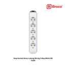Stop Kontak Broco Lubang Miring 5 Way White OB 15356