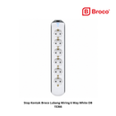 Stop Kontak Broco Lubang Miring 6 Way White OB 15366