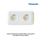 Stop Kontak Panasonic WEJP-11222-7 2 Gang 2P+E (CP) White Full Color Wide C