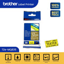 Label Tape Cassete Brother TZE-MQ835 12 mm White on Satin Gold (5 Meter)