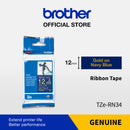 Label Tape Cassete Brother TZE-RN34 12 mm Gold on Navy Blue Ribbon Tape (4 Meter)