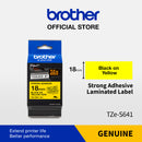 Label Tape Cassete Brother TZE-S641 18 mm Black on Yellow Strong Adhessive