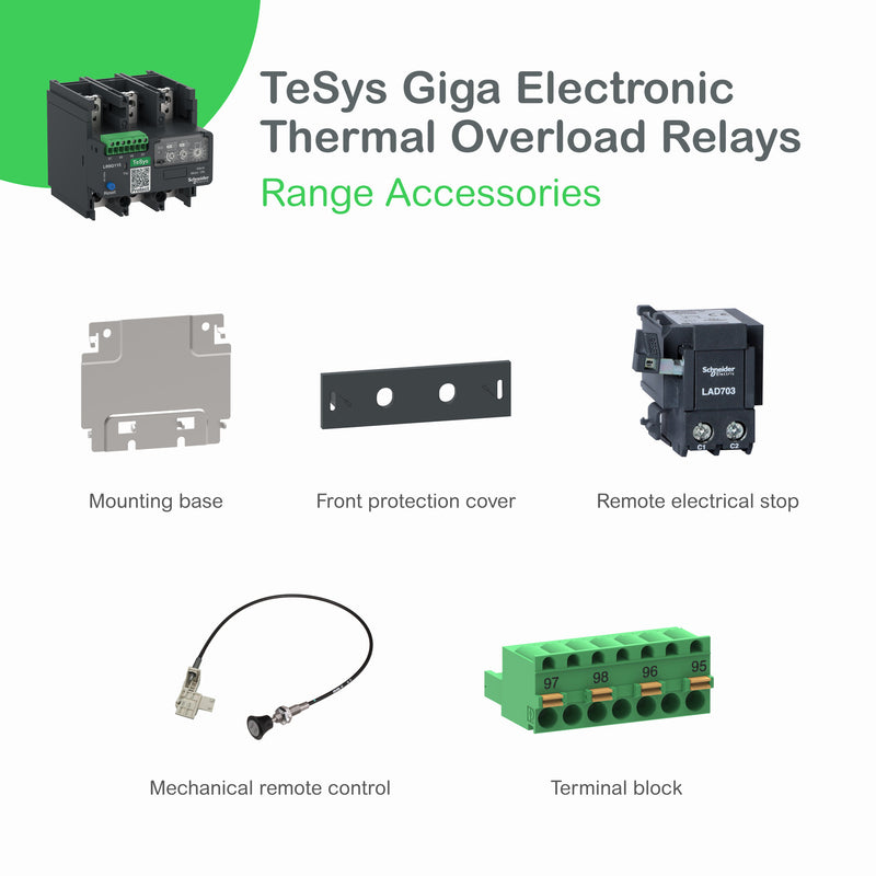 Schneider LR9G - Relay Beban Lebih Elektronik TeSys Giga (28-630A) untuk Kontaktor LC1G | LR9G115 / LR9G225 / LR9G500 / LR9G630