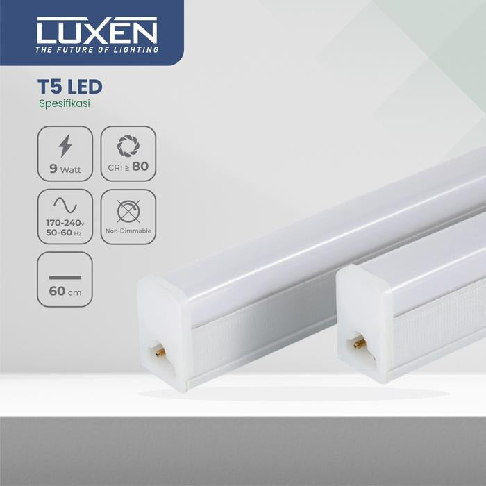 Lampu Luxen TL-9W (wiring ph) White 6500K 60cm