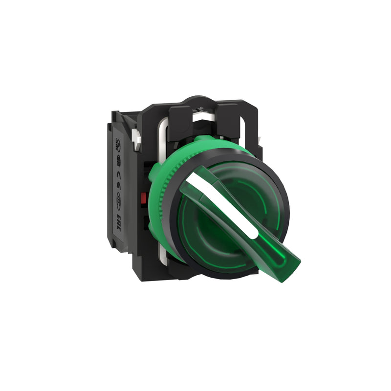 Schneider Harmony Selector Switch Illuminasi Rata Panel 3 Posisi Stay Put XB5 Protected LED 30mm | XB5FK124M5 / XB5FK125M5 / XB5FK133B5 / XB5FK134B5 / XB5FK135B5 / XB5FK133G5 / XB5FK134G5 / XB5FK135G5 / XB5FK133M5 / XB5FK134M5 / XB5FK135M5