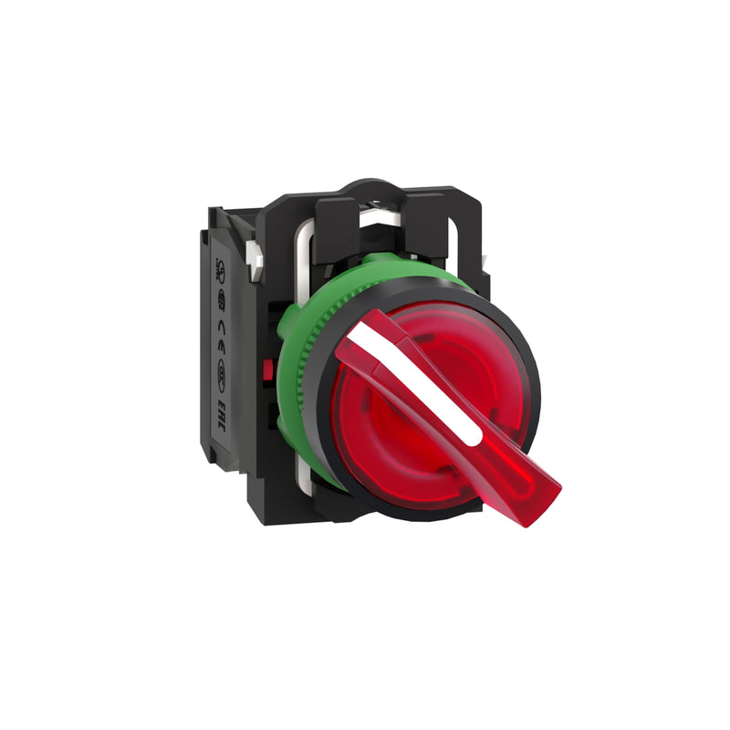 Schneider Harmony Selector Switch Illuminasi Rata Panel 3 Posisi Stay Put XB5 Protected LED 30mm | XB5FK124M5 / XB5FK125M5 / XB5FK133B5 / XB5FK134B5 / XB5FK135B5 / XB5FK133G5 / XB5FK134G5 / XB5FK135G5 / XB5FK133M5 / XB5FK134M5 / XB5FK135M5