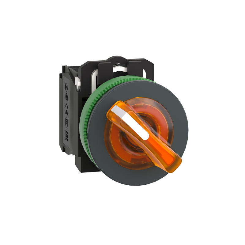Schneider Harmony Selector Switch Illuminasi Rata Panel 2 Posisi Stay Put XB5 Protected LED 30mm | XB5FK123B5 / XB5FK124B5 / XB5FK125B5 / XB5FK123G5 / XB5FK124G5 / XB5FK125G5 / XB5FK123M5 / XB5FK124M5 / XB5FK125M5