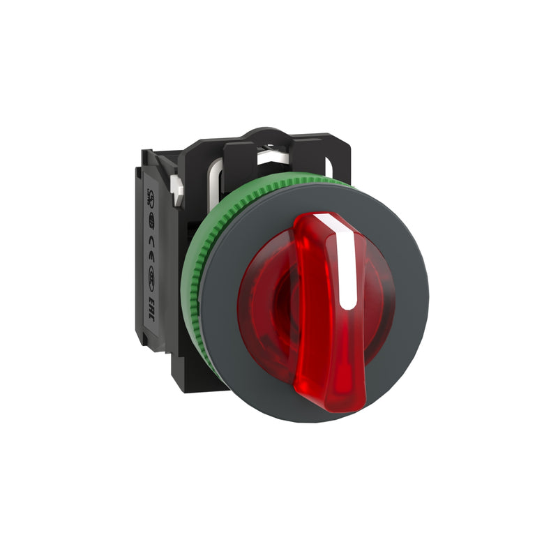 Schneider Harmony Selector Switch Illuminasi Rata Panel 3 Posisi Stay Put XB5 Protected LED 30mm | XB5FK124M5 / XB5FK125M5 / XB5FK133B5 / XB5FK134B5 / XB5FK135B5 / XB5FK133G5 / XB5FK134G5 / XB5FK135G5 / XB5FK133M5 / XB5FK134M5 / XB5FK135M5
