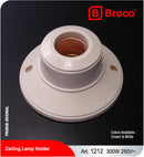 Fitting Lampu Broco 1212 Plafon Bulat Cream Max.60W