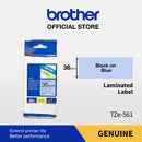 Label Tape Cassete Brother TZE-561 36 mm Black on Blue