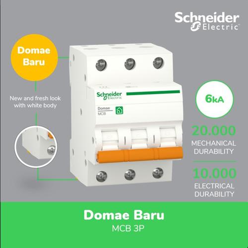 MCB Schneider Domae 3P 50A 6kA  DOMF01350