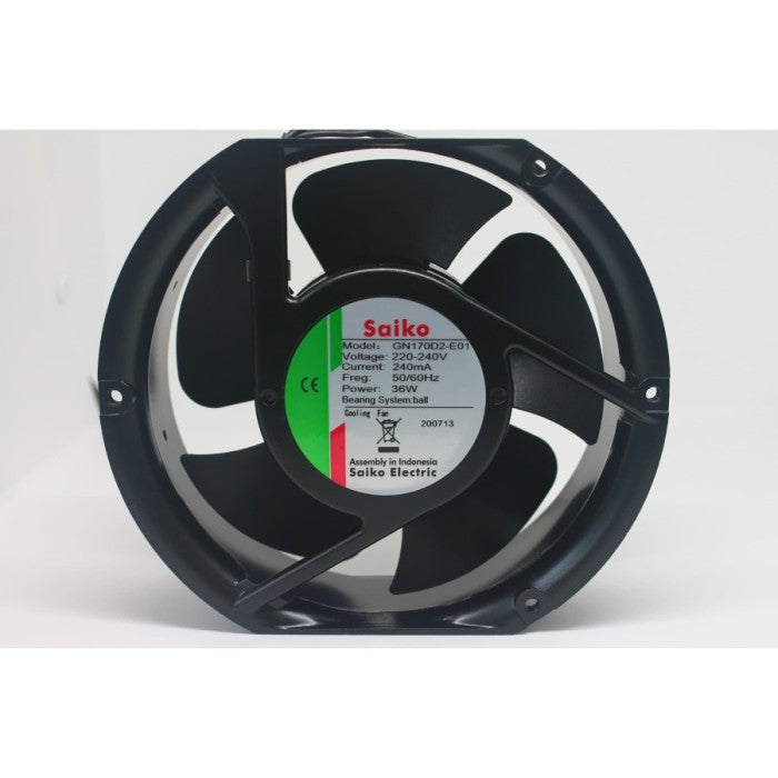 Cooling Fan Saiko GN170D2-E01/220V 172x150x51 mm 220VAC Oval
