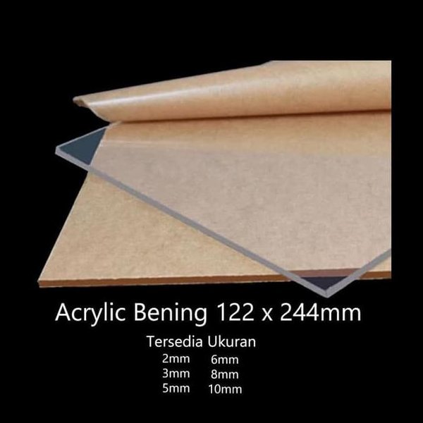 Acrilic 3mm Bening 122x244 mm /  Acrylic