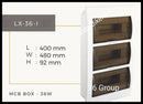 Larkin MCB Box Panel Plastik Inbow 36 Way LX-36-1 MCB Box