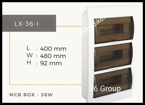 Larkin MCB Box Panel Plastik Inbow 36 Way LX-36-1 MCB Box