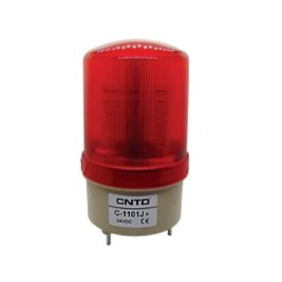 Warning Light 4" CNTD C-1101J 220VAC, Rotary/Flash/Steady RED + Buzzer