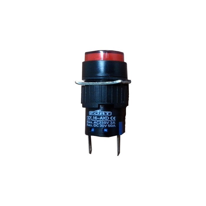 Pilot Lamp LED Circular 16mm+Ampere Indikator,input 24 Vdc, 1-100A SDL16-AXD Green