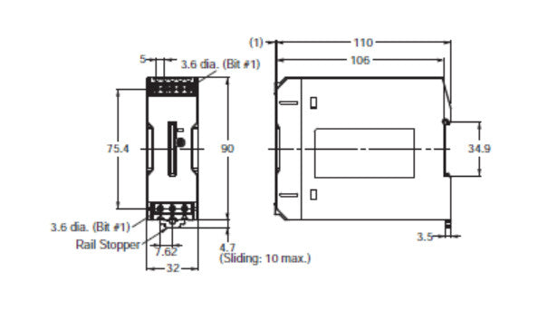 Power Supply DIN rail Omron S8VK-C06024 24VDC 2.5A